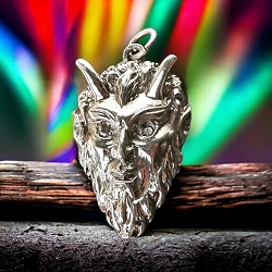 Sterling Silver Horned God Pendant