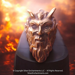 Copper Devil Demon Krampus Pendant