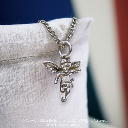 Sterling Silver 3D Baby Angel Charm