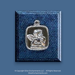 Sterling Silver Cherub Angel Medallion