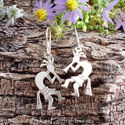 Sterling Silver Kokopelli Earrings