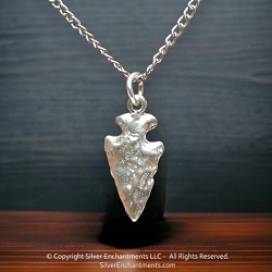 Sterling Silver Arrowhead Charm Pendant