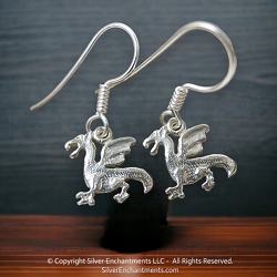 Sterling Silver Dragon Earrings