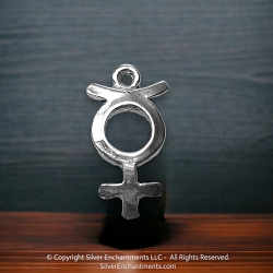 Sterling Silver Mercury Charm Astrological Glyph Symbol