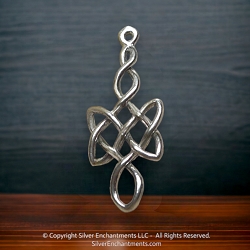 Sterling Silver Celtic War Axe Necklace Pendant
