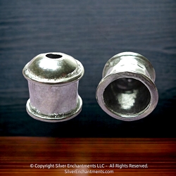 Sterling Silver Multi Strand Jewelry End Cap with 6mm Opening