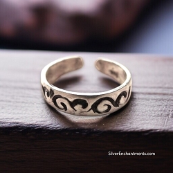 Sterling Silver Vine Toe Ring