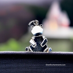 Sterling Silver Origami Bear Charm