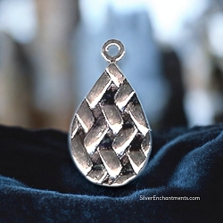 Sterling Silver Celtic Knot Teardrop Pendant