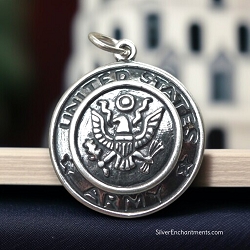 Sterling Silver United States Army Charm