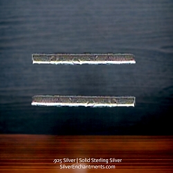 17mm Pattered Sterling Silver Tube Bead