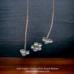 Daisy Accent Copper and Sterling Silver Head Pins