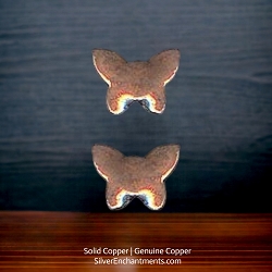 12x8mm Solid Copper Butterfly Beads