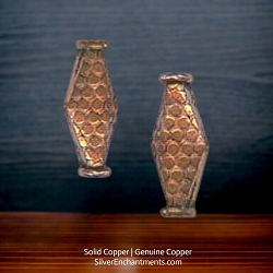 16mm Solid Copper Fancy Diamond Beads