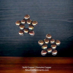 10mm Solid Copper Star Spacer Beads