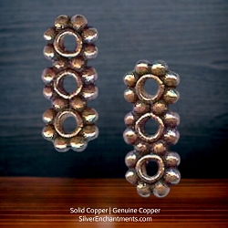 19mm Solid Copper 3-Strand Jewelry Separators 