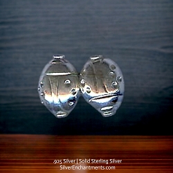 Dimensional Sterling Silver Ladybug Beads