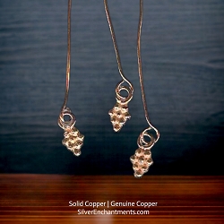 Solid Copper Headpins with Dangling Accent