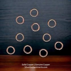 7mm Solid Copper Closed Jump Rings