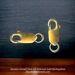 14mm 22k Gold Vermeil Lobster Clasps