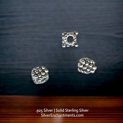 4.5x5mm Sterling Silver Double Spacer Beads