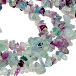 Freeform Rainbow Fluorite Chip Beads