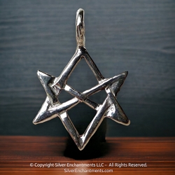 Sterling Silver Unicursal Hexagram Necklace