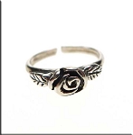 Sterling Silver Rose Toe Ring