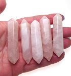 Rose Quartz Wand, Double Terminated Rose Quartz Gemstone Wand