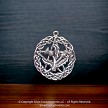 Sterling Silver Celtic Pentacle Pendant with Scottish Thistle 
