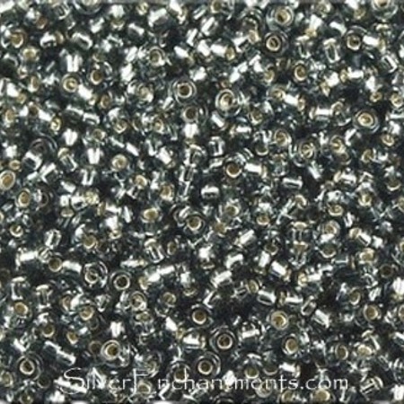 Miyuki 11/0 Silver Lined Grey Seed Beads 