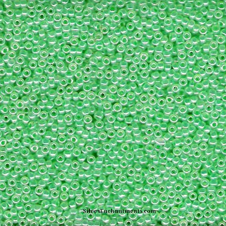Miyuki 11/0 Mint Green Ceylon Seed Beads 