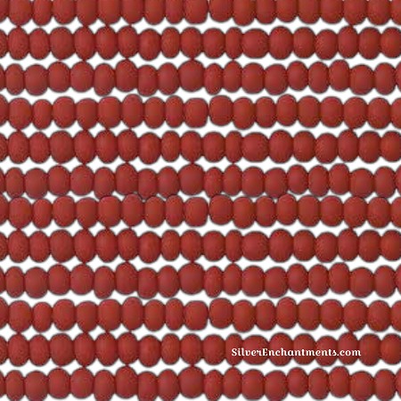 11/0 Opaque Matte Mahogany Red Czech Seed Beads 