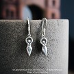 Sterling Silver Small Lunar Goddess Earrings 