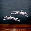 3D Sterling Silver Greyhound Pendant 