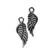 Double-Sided Angel Wing Charm - Both Sides Shown 