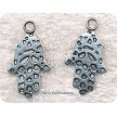 Hamsa -Hand of Fatima Pendant, Pewter 