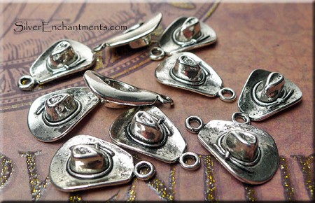 Cowboy Hat Charms (10) 