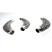 Large Hole Pierced Fancy Slider Tube Bead, 2-1/4-inch 