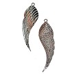 Curvy Angel Wing Pendant Necklace 