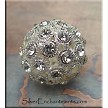 Pave Crystal Ball Bead, 26mm 