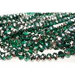 Emerald Silver 8mm Crystal Rondelles 