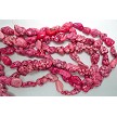 Fuschia Pink Turquoise Nugget Beads 