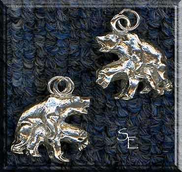 Sterling Silver 3D Naughty Humping Bears Pendant 