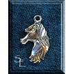 Horse Bust Charm Sterling Silver Horse with Flowing Mane 