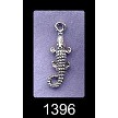 Sterling Silver Crocodile Pendant Necklace 