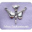 Sterling Silver Dove Rosary Finding or Y Jewelry Component 