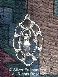 Sterling Silver Celestial Goddess Pendant 