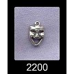 Sterling Silver Comedy Drama Mask Charm 