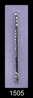 Sterling Silver 3D Flute Pendant 